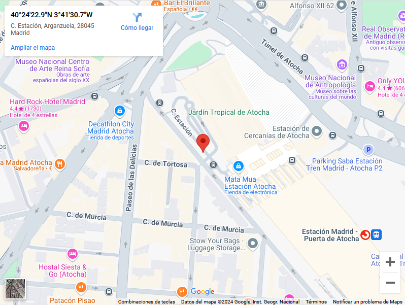 Mapa punto de encuentro Estación de Atocha