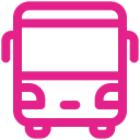 Icono fucsia bus alta gama