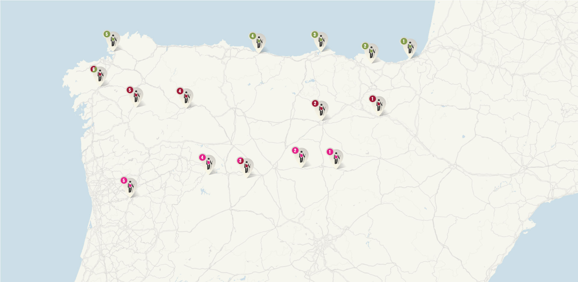 Mapa 3 rutas Cavinos