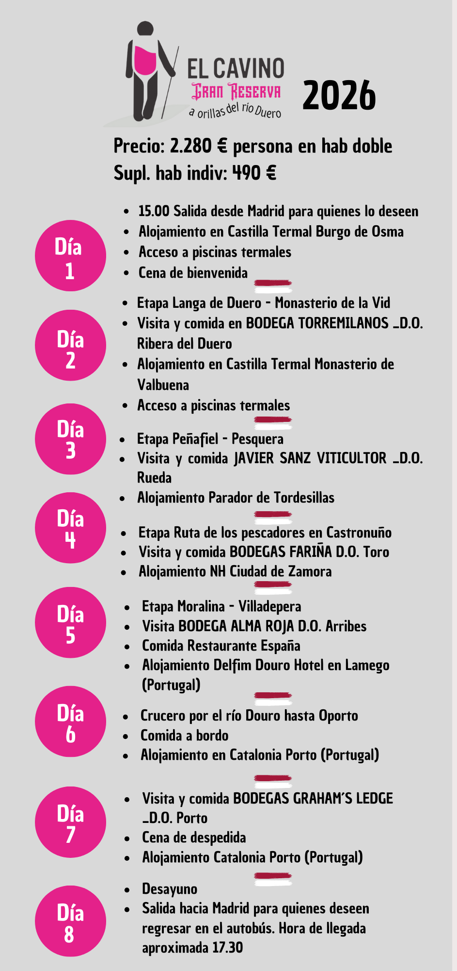 Itinerario El Cavino Gran Reserva